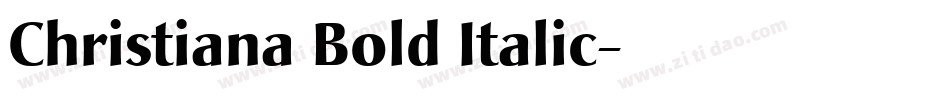 Christiana Bold Italic字体转换